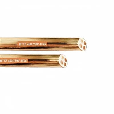 BTTZ Conductor de cobre resistente a altas temperaturas, aislamiento mineral, cable industrial resistente al fuego, cable ignífugo, central eléctrica