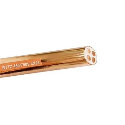 Conductor de cobre aislado mineral rígido incombustible XLPE de la central eléctrica de BTTZ del cable de la baja tensión